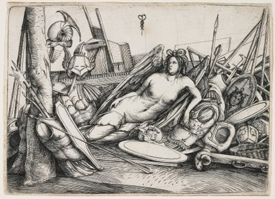 Victory Reclining Amid Trophies by Jacopo de Barbari